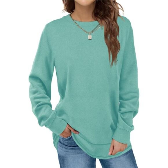 NEW - Sweatshirts for Women Crewneck‎ Long Sleeve Shirts Tunic Tops for - Picture 1 of 8